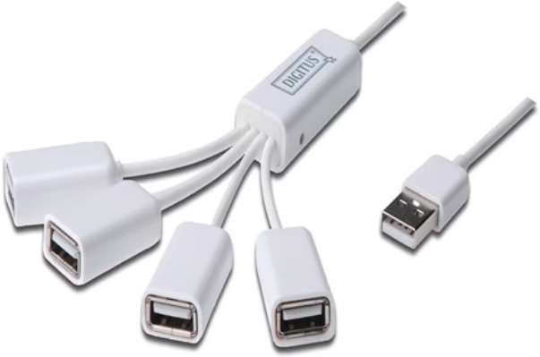 Акція на Digitus Adapter Usb to 4хUSB White (DA-70216) від Stylus