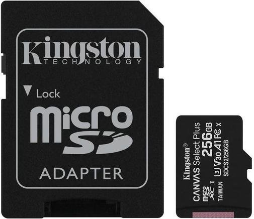 

Kingston 256GB microSDXC UHS-I U3 V30 A1 Canvas Select Plus + adapter (SDCS2/256GB)