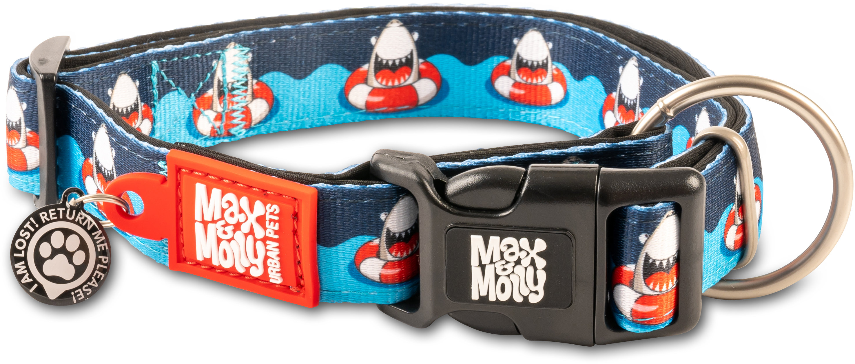 Акція на Ошейник для собак Max & Molly Urban Pets Smart Id Collar - Frenzy the Shark/XS 22-35 см (4894512023369) від Stylus