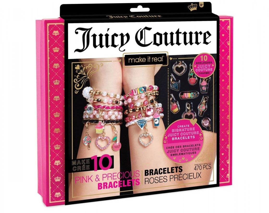 Акция на Набор для создания шарм-браслетов Make it Real Juicy Couture Розовый звездопад кулон от Stylus