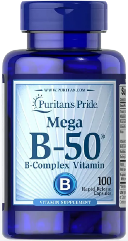 

Puritan's Pride Vitamin B-50 Complex Вітаміни В-50 комплекс 100 капсул