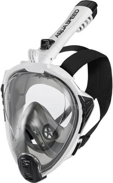 Акція на Полнолицевая маска Aqua Speed Drift 7087 черный, белый Уни S/M (249-57) від Stylus