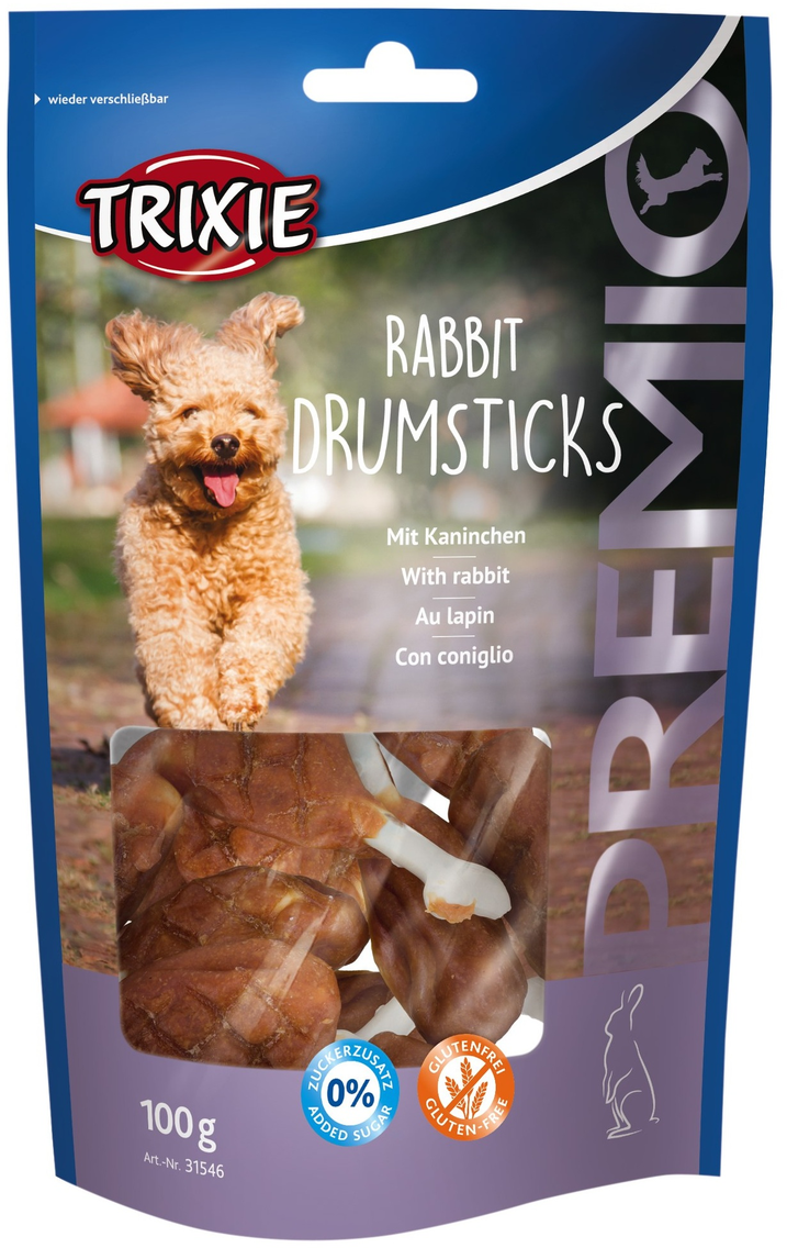 

Лакомство Trixie Premio Rabbit Drumsticks с кроликом 100 г 8 шт (4011905315461)