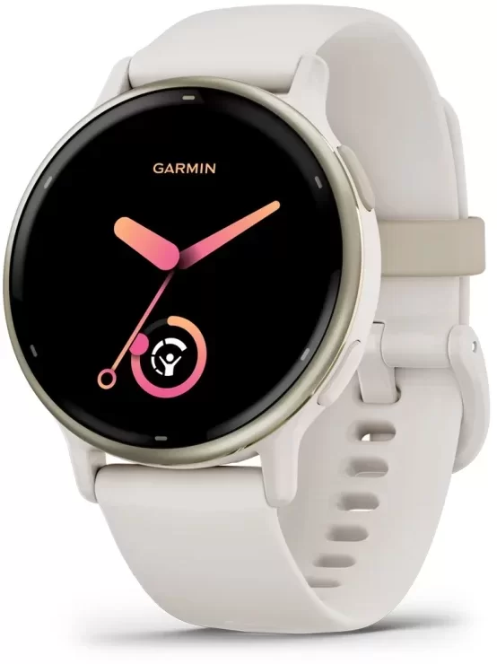 Акція на Garmin Vivoactive 5 Cream Gold Aluminium Bezel with Ivory Case and Silicone Band (010-02862-11) від Y.UA