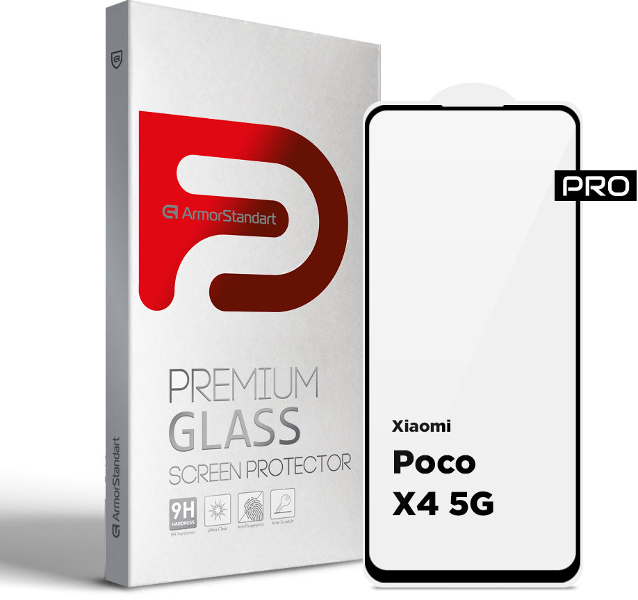 

ArmorStandart Tempered Glass Pro Black для Xiaomi Poco X4 5G (ARM60946)