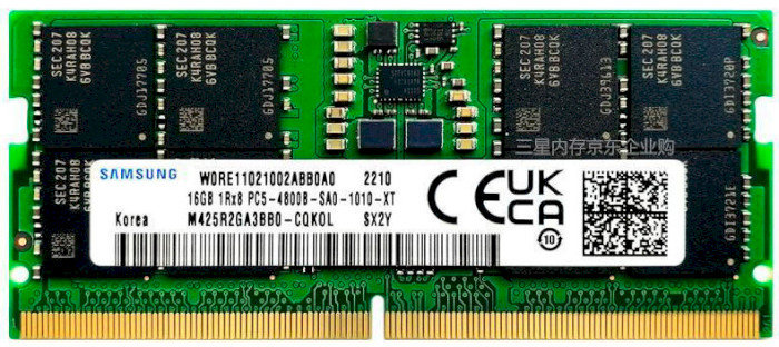 

Samsung 16 Gb SO-DIMM DDR5 4800 MHz (M425R2GA3BB0-CQKOL)