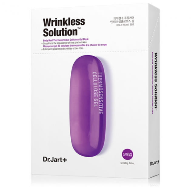 

Dr. Jart+ Dermask Intra Jet Wrinkless Solution Омолаживающая термочувствительная маска для лица 5шт. x 28 g