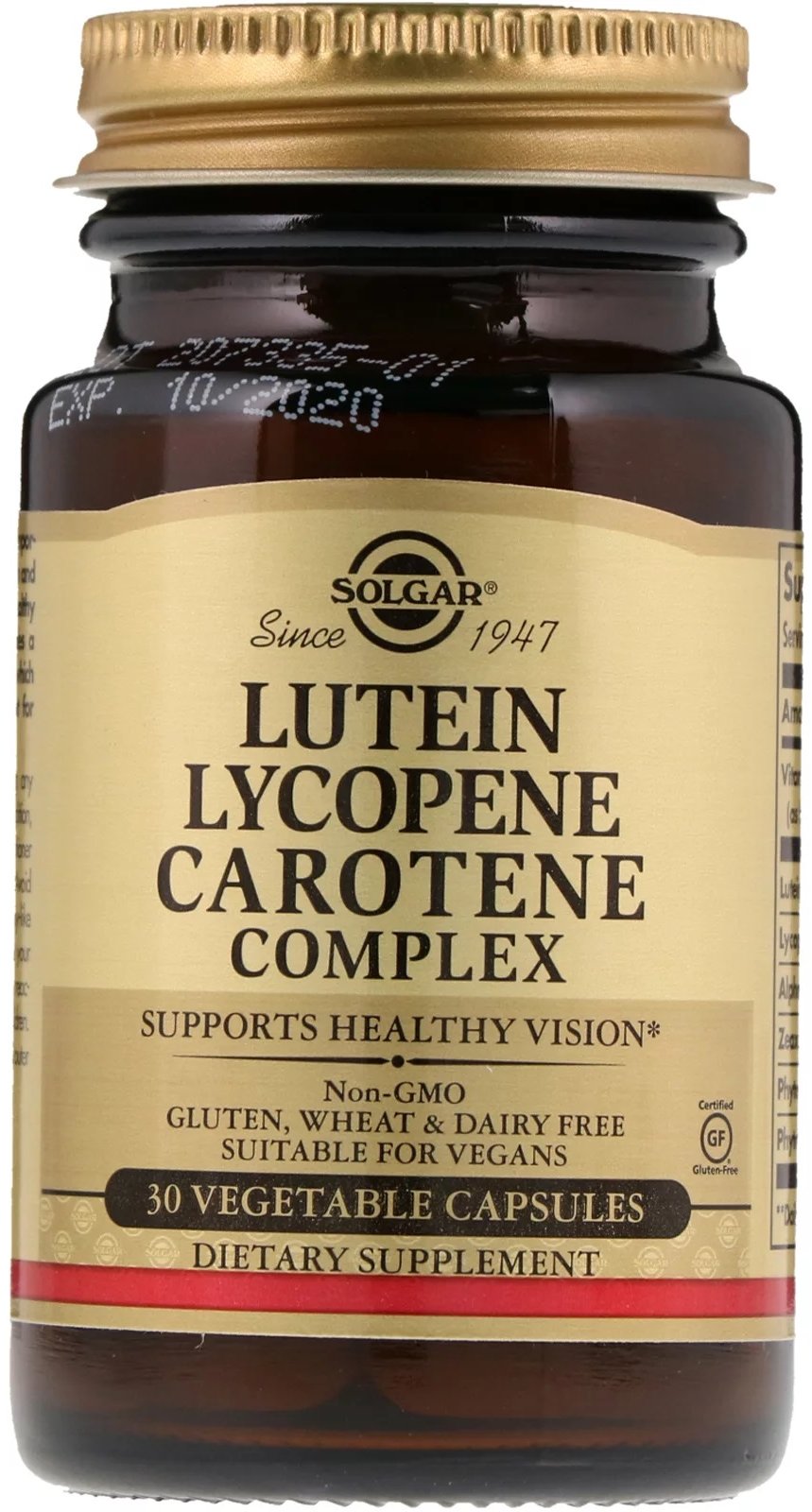 

Solgar Lutein Lycopene Carotene Complex Солгар Лютеин, комплекс каротиноїдів 30 капсул