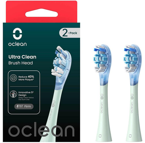 Акція на Насадка для щетки Oclean UG01 G02 Ultra Gum Care Brush Green (2 шт) (6970810553536) від Stylus