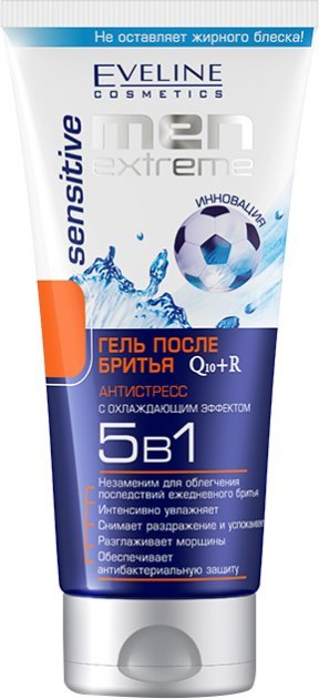 

Eveline Cosmetics Men Extreme Sensitive Q10 + R 5 в 1 Гель после бритья 200 ml