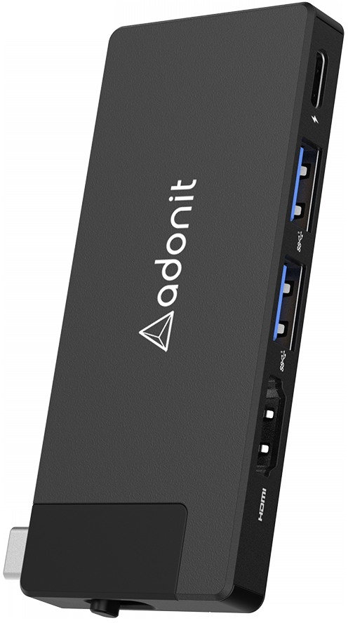 Акція на Adonit Adapter USB-C to USB-C+HDMI+3xUSB3.0 Black (3182-17-07-A) від Stylus