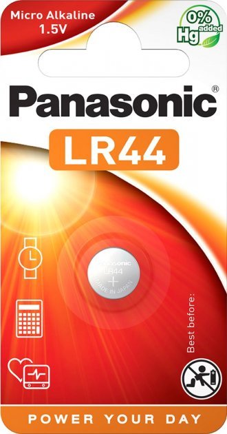 

Panasonic LR44 bat(1.5B) Alkaline 1шт (LR-44EL/1B)