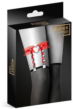 

Гартер Bijoux Pour Toi - With Heart And Spikes Red
