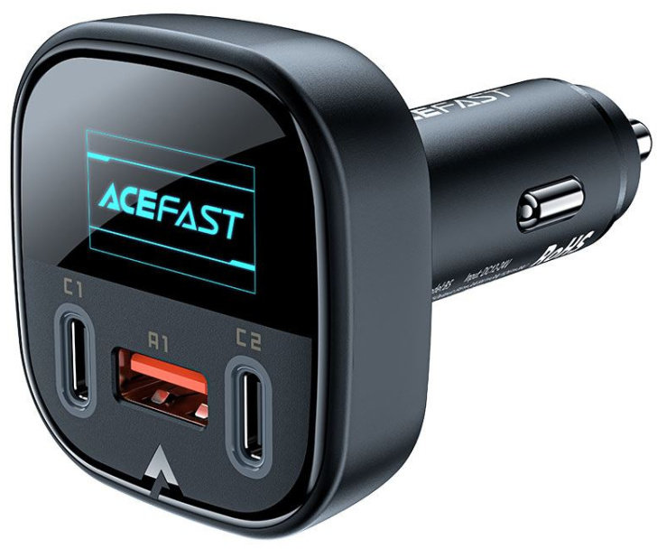Акція на Acefast Car Charger USB+2xUSB-C B5 101W (Black) від Stylus