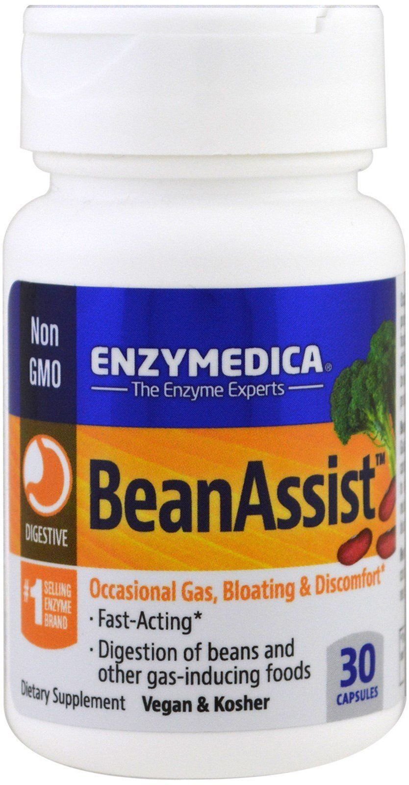 

Enzymedica BeanAssist Фермент для перетравлення складних вуглеводів 30 капсул