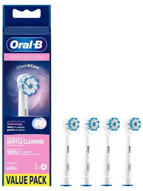 Акція на Набор зубных насадок Braun Oral-B Sensitive Clean EB60 (4) від Stylus