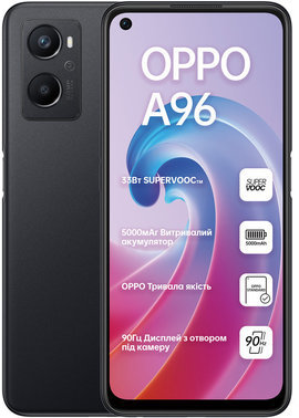 

Смартфон Oppo A96 6/128 Gb Starry Black Approved Вітринний зразок