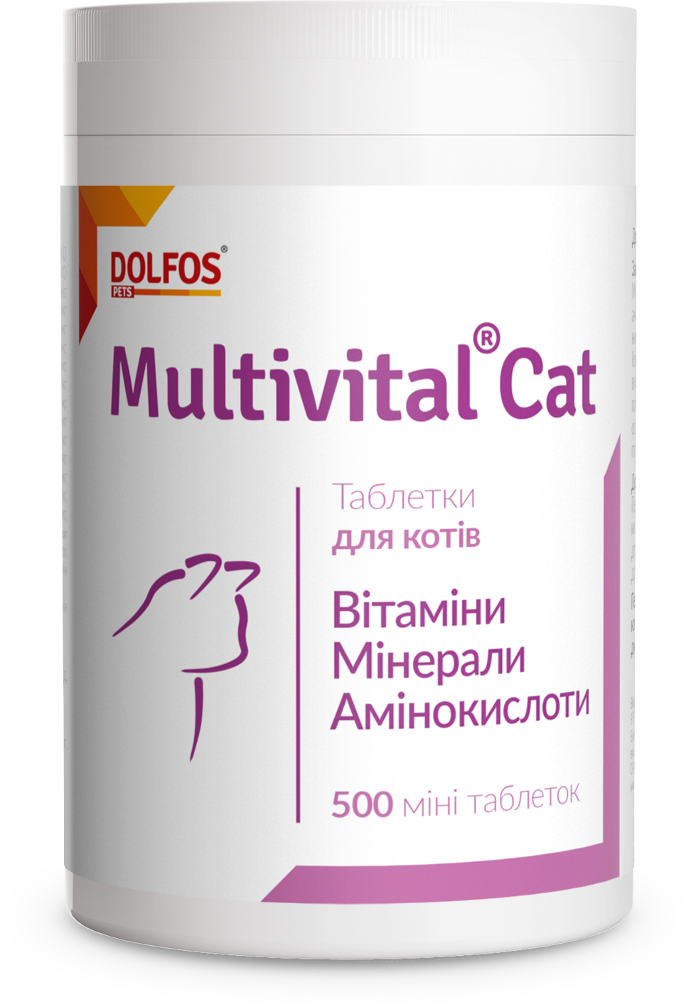 Акція на Витаминно-минеральный комплекс Dolfos Multivital Cat для кошек 500 табл. (190-500) від Stylus