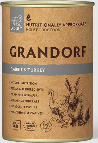 Акція на Влажный корм для взрослых собак Grandorf Rabbit & Turkey Adult с кроликом и индейкой 400 г (5407007852147) від Stylus