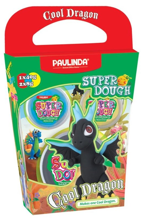 

Масса для лепки Paulinda Super Dough Cool Dragon Дракон черный (PL-081378-17)