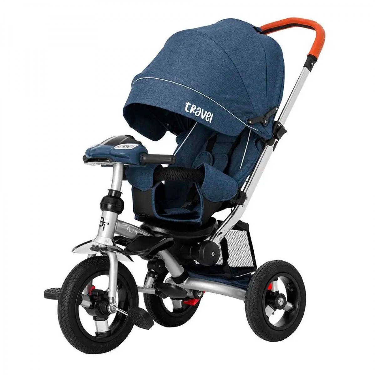 

Велосипед триколісний Tilly Travel Синій льон (T-387/1 BLUE)