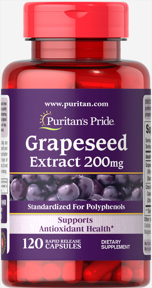 

Puritan's Pride Grapeseed Extract 200 mg 120 caps