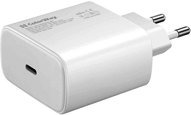 

ColorWay Wall Charger USB-C 45W Pd White (CW-CHS034PD-WT)