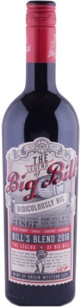 

Вино Big Bill W.O. red blend 2018 красное, сухое, 0.75л (MAR6002323017080)