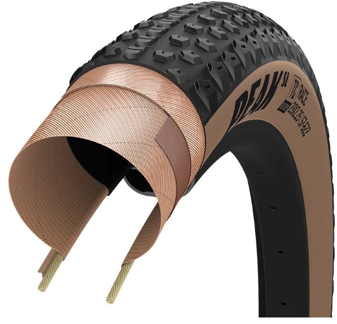 

Покрышка 29x2.25 (57-622) GoodYear Peak Sl Race Tubeless Complete Folding Blk/Tan, 120tpi (TIR-54-59)