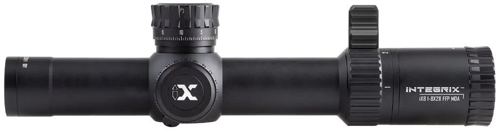 

Integrix iX8, 1-8x28mm, F1, A1, 1/2 MOA, Ø34 mm, (Illuminated) (2370.08.99)