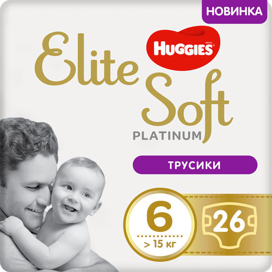 

Подгузники Huggies Pants Elite Soft Platinum 6 Mega 26 шт