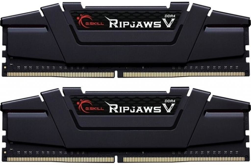 Акція на G.Skill 64 Gb (2x32GB) DDR4 3600 MHz Ripjaws V Black (F4-3600C18D-64GVK) від Stylus