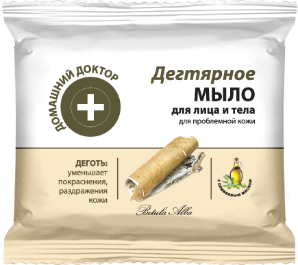 

Домашний Доктор Мыло для лица и тела дегтярное 70 g