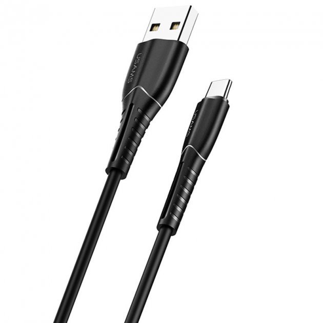 Акція на Usams Usb Cable to USB-C 1m Black (US-SJ366) від Stylus