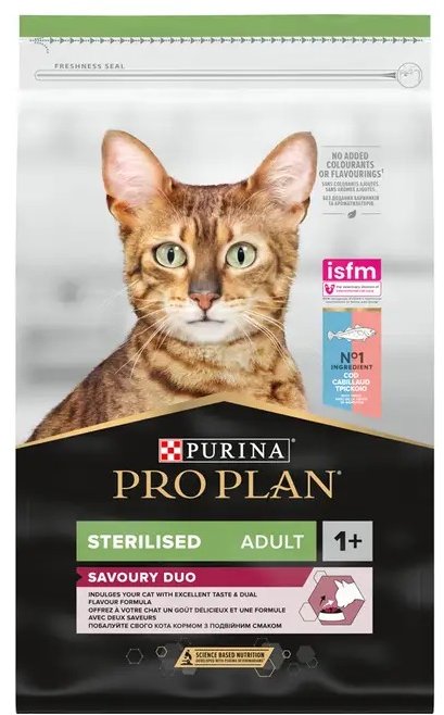 

Сухой корм для котов Purina ProPlan Sterilised Duo Для стерилизованных c треской и форелью 10 кг (12514528)