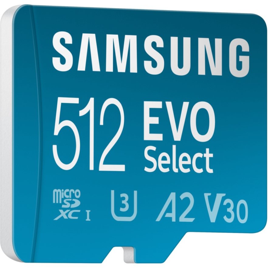 

Samsung 512GB microSDXC Evo Select Class 10 UHS-I Evo Select 2024 + adapter (MB-ME512SA/AM)