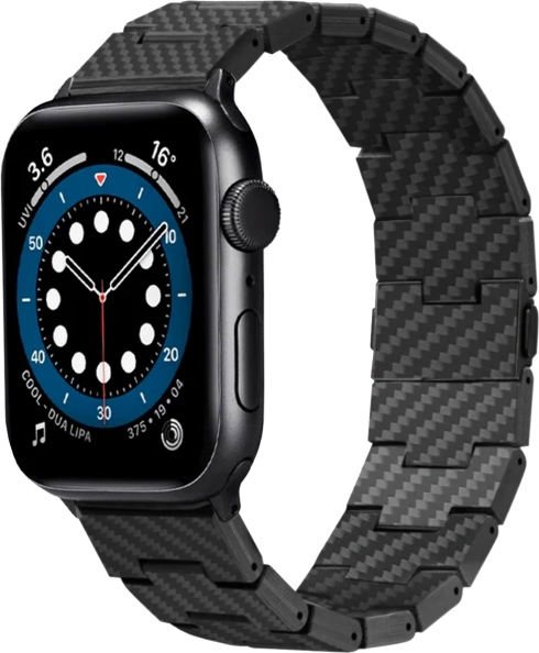 

Pitaka Carbon Fiber Watch Band Retro Black/Grey (AWB1004) для Apple Watch 42/44/45/49mm