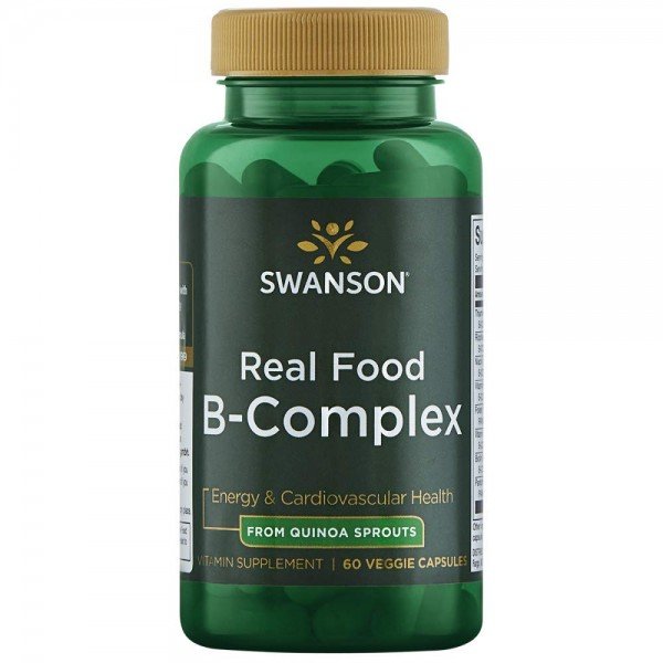 

Swanson Ultra Real Food B-Complex Комплекс группы В 60 веганских капсул