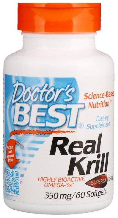 

Doctor's Best Real Krill, 350 mg, 60 Softgel Capsules (DRB-00224)