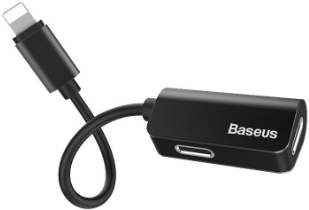 Акция на Baseus Adapter L37 Lightning to 2xLightning Black от Stylus