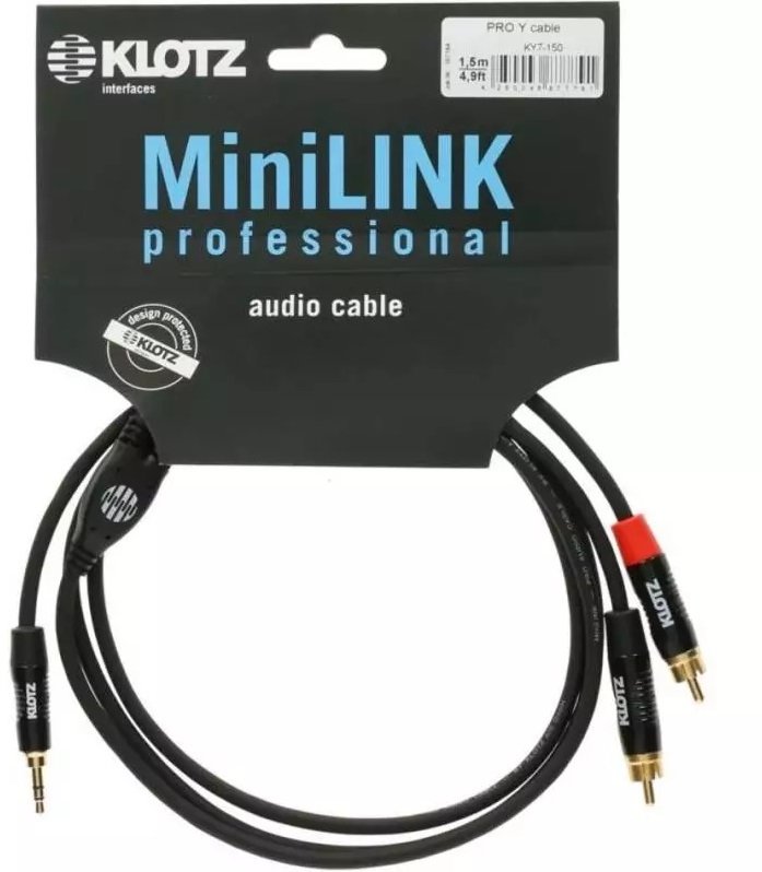 

Кабель коммутационный Klotz KY7-090 Minilink Pro Y-CABLE Black 0.9 M