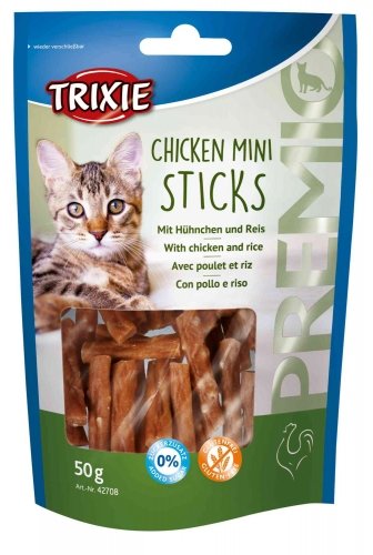 

Лакомство для кошек Trixie Premio Mini Sticks с курицей и рисом 50 г (4011905427089)