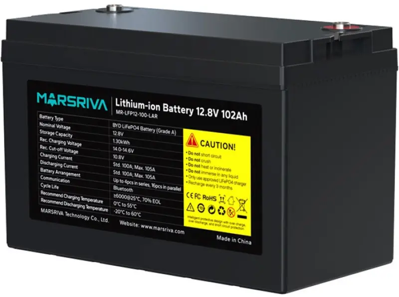 

Аккумуляторная батарея Marsriva 12,8 V,100Ah Ua