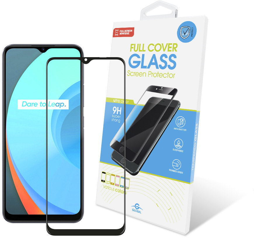 

Global Tempered Glass Full Glue Black for Realme C11