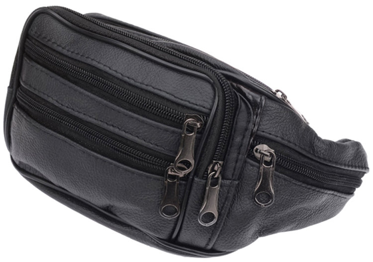 

Мужская поясная сумка Borsa Leather черная (1t166m-black)