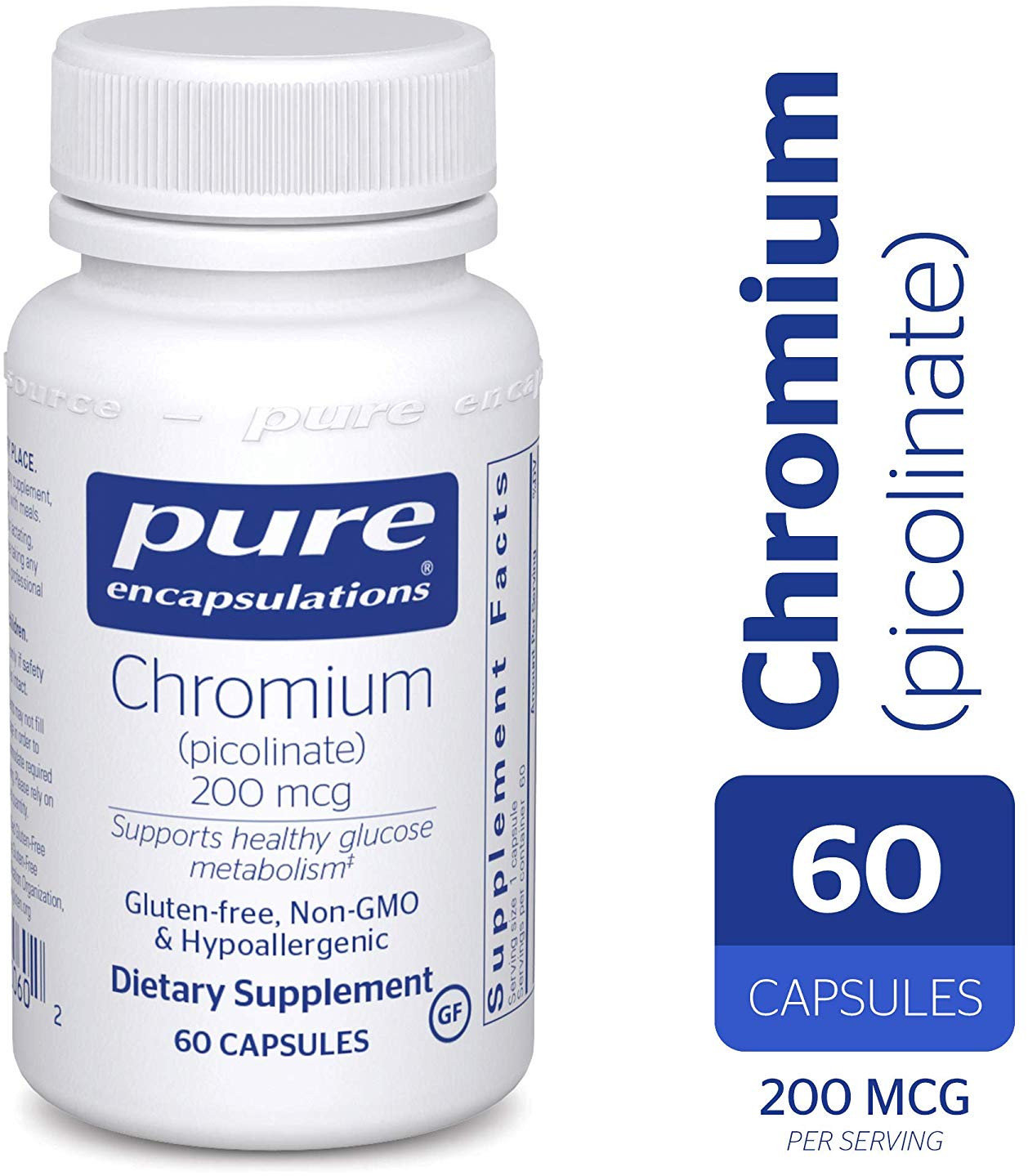 Акція на Pure Encapsulations Chromium (picolinate) 200 mcg 60 caps Хром пиколинат від Stylus