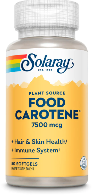 

Solaray Food Carotene All Natural Пищевой каротин 7500 мкг 50 капсул