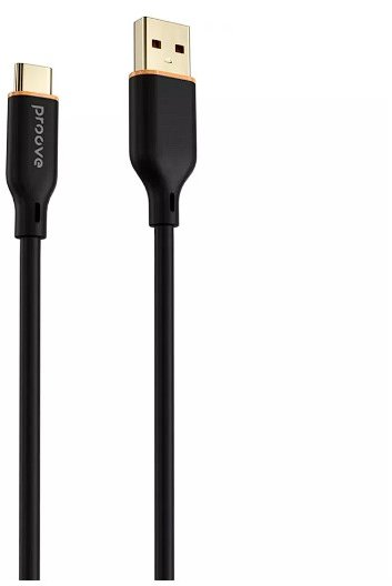 Акція на Proove Usb Cable to USB-C Jelly Silicone 2.4A 1m Black від Stylus