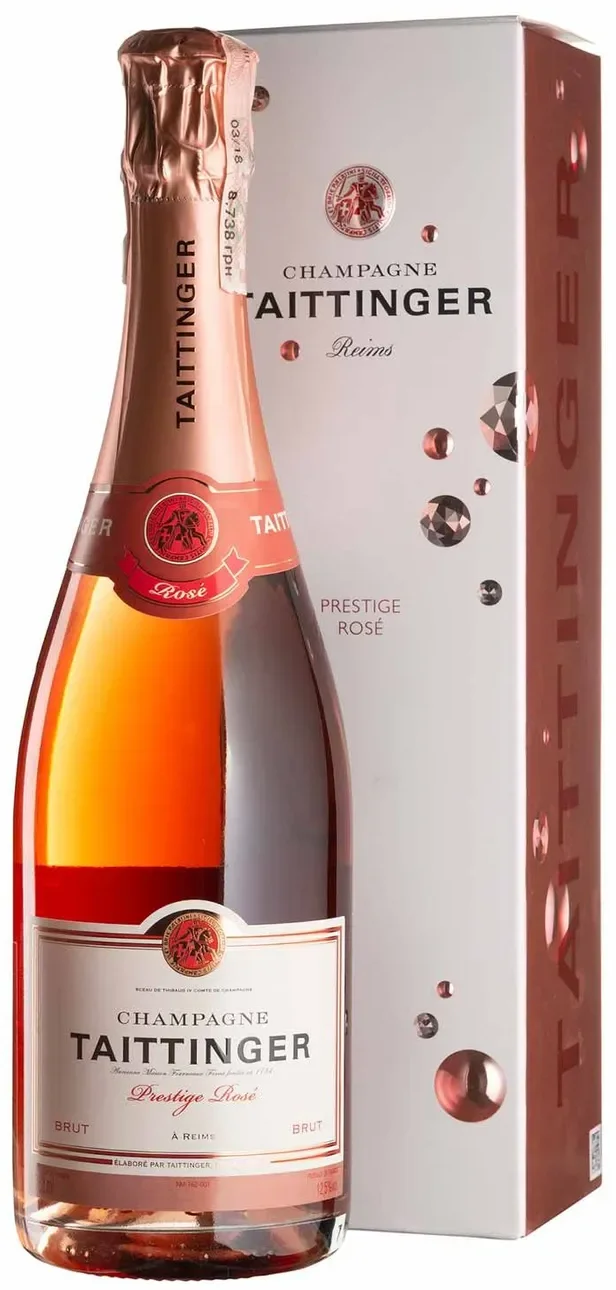 Акція на Шампанское Taittinger Prestige Rose Aoc розовое брют gift box 0.75 (BW5514) від Stylus