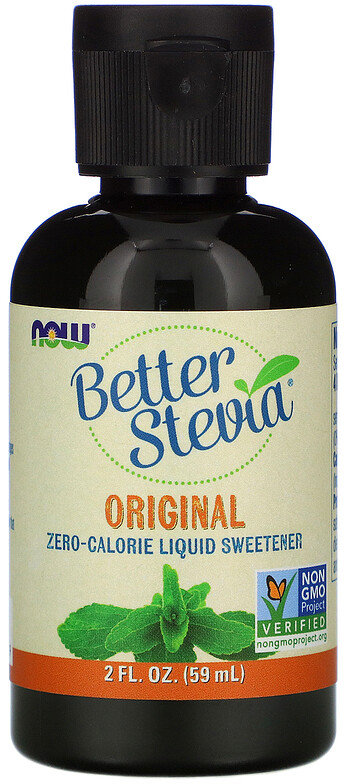 

Now Foods Better Stevia, Zero-Calorie Liquid Sweetener, Original, 2 fl oz (59 ml) (NOW-06955)